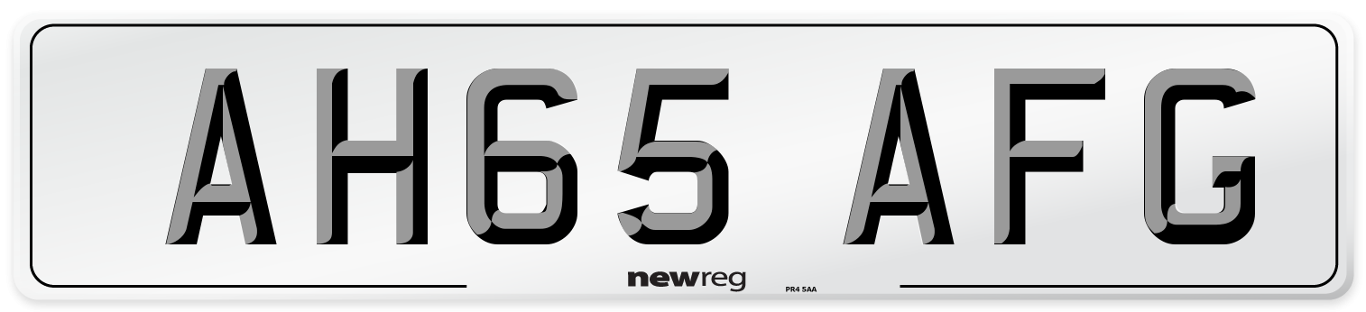 AH65 AFG Number Plate from New Reg